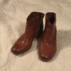 Classic kork- Ease Brown Leather Ankle Boots